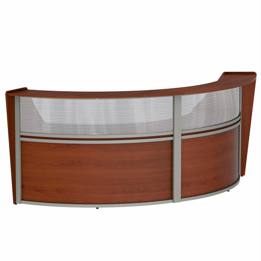 Linea Italia Curved Reception Desk with Polycarbonate 2 Units