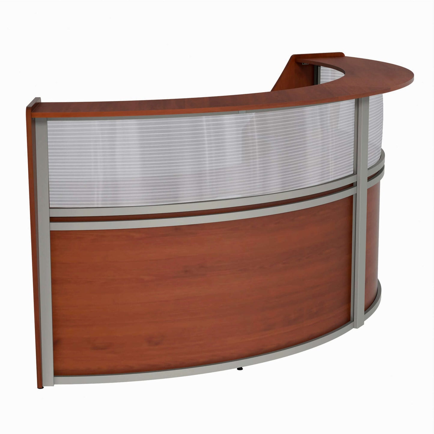 Linea Italia Curved Reception Desk with Polycarbonate 2 Units