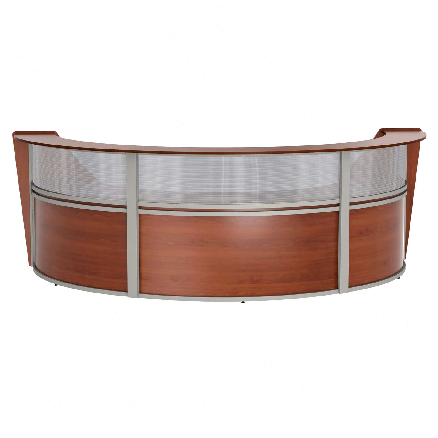 Linea Italia Curved Reception Desk with Polycarbonate 3 Units