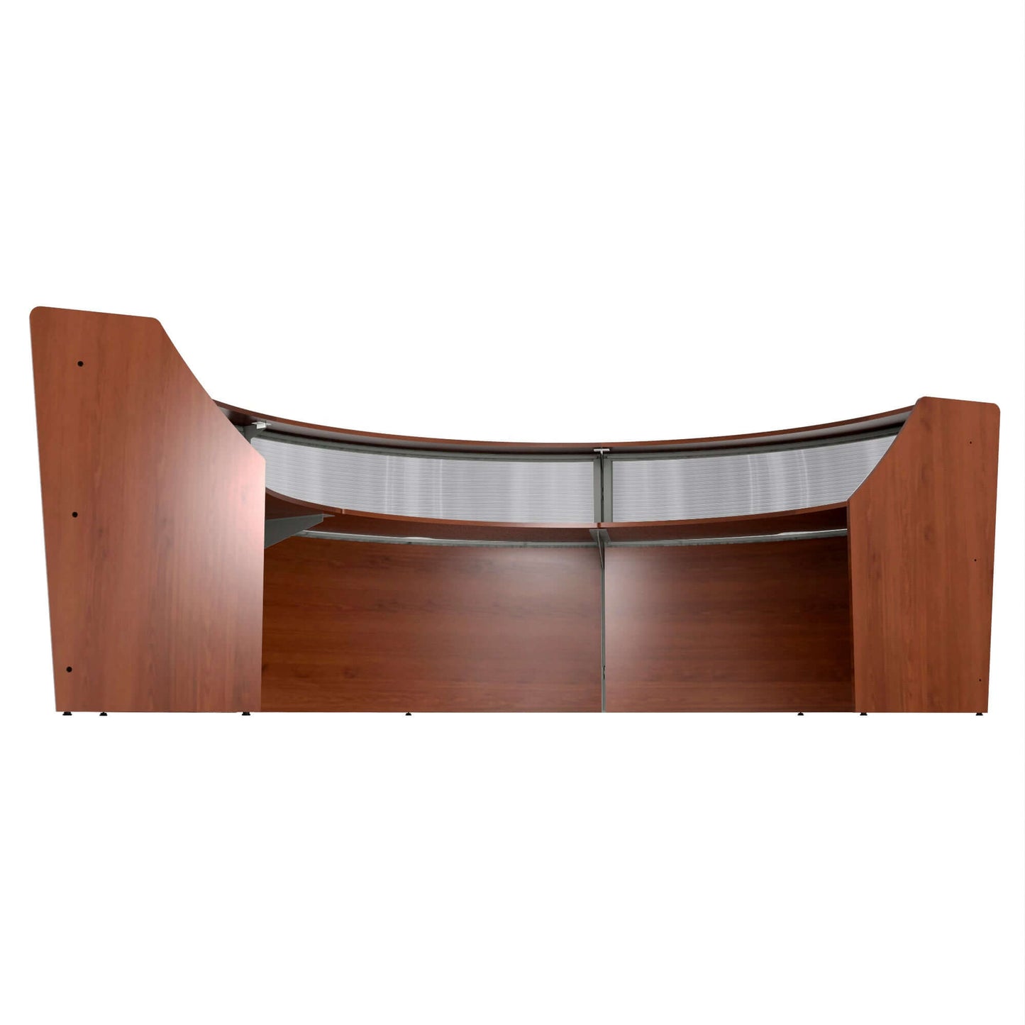 Linea Italia Curved Reception Desk with Polycarbonate 3 Units