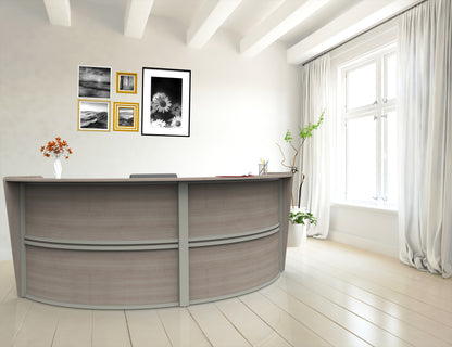 Linea Italia Curved Reception Desk with Counter 2 Units