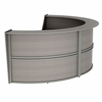 Linea Italia Curved Reception Desk with Counter 3 Units