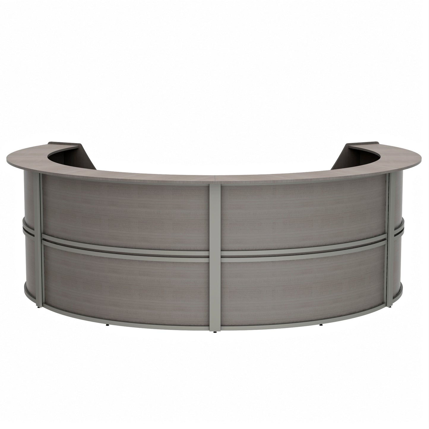 Linea Italia Curved Reception Desk with Counter 4 Units