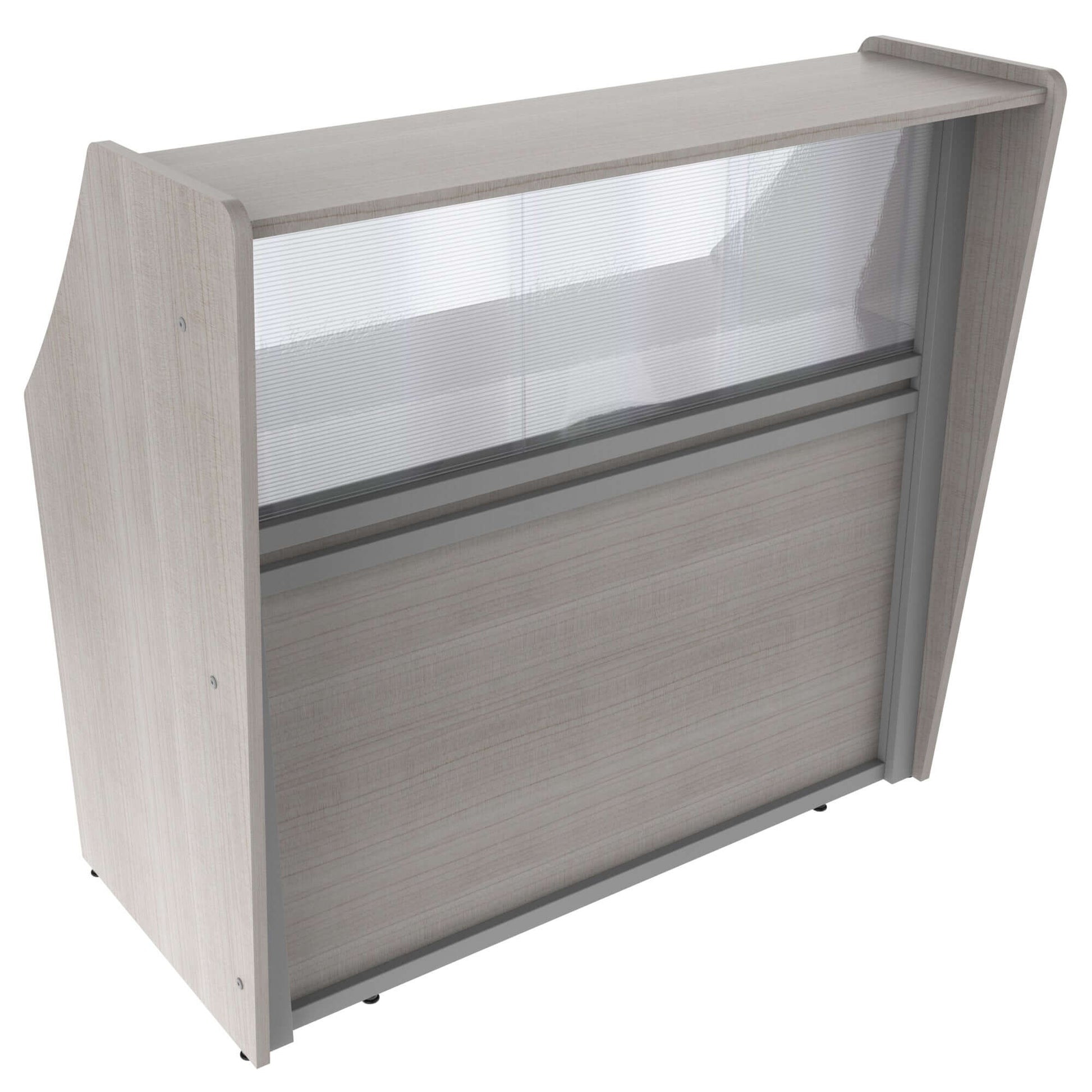 Linea Italia Straight Reception Desk with Polycarbonate Single Unit