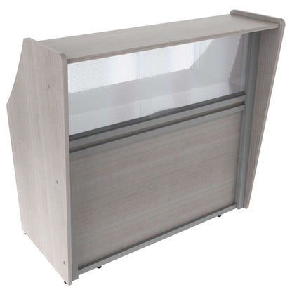 Linea Italia Straight Reception Desk with Polycarbonate Single Unit