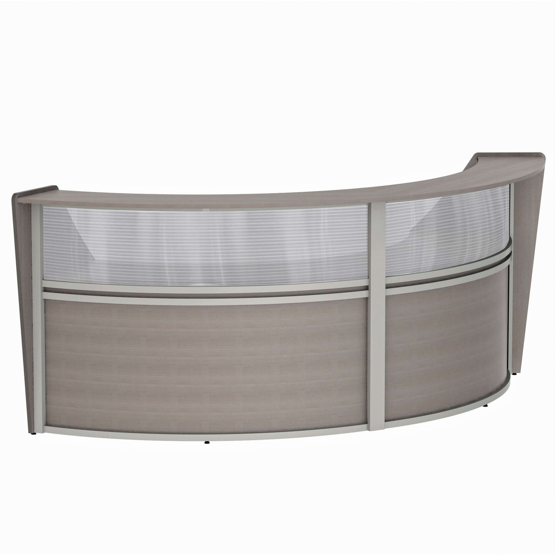 Linea Italia Curved Reception Desk with Polycarbonate 2 Units