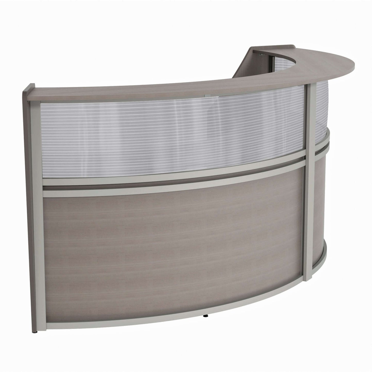 Linea Italia Curved Reception Desk with Polycarbonate 2 Units