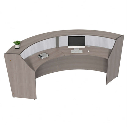 Linea Italia Curved Reception Desk with Polycarbonate 2 Units