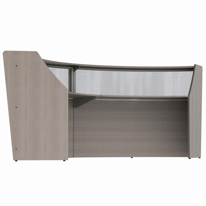 Linea Italia Curved Reception Desk with Polycarbonate 2 Units