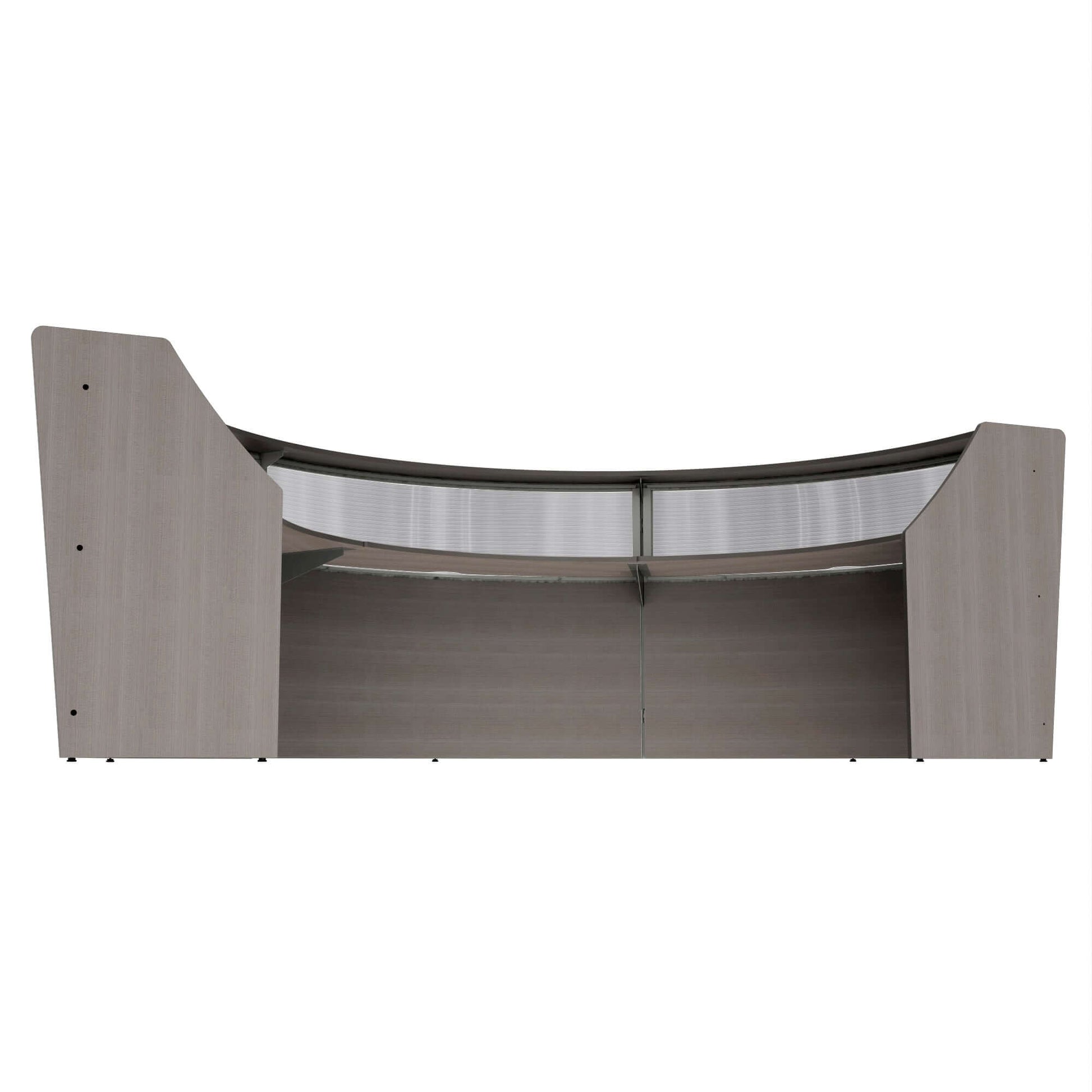 Linea Italia Curved Reception Desk with Polycarbonate 3 Units