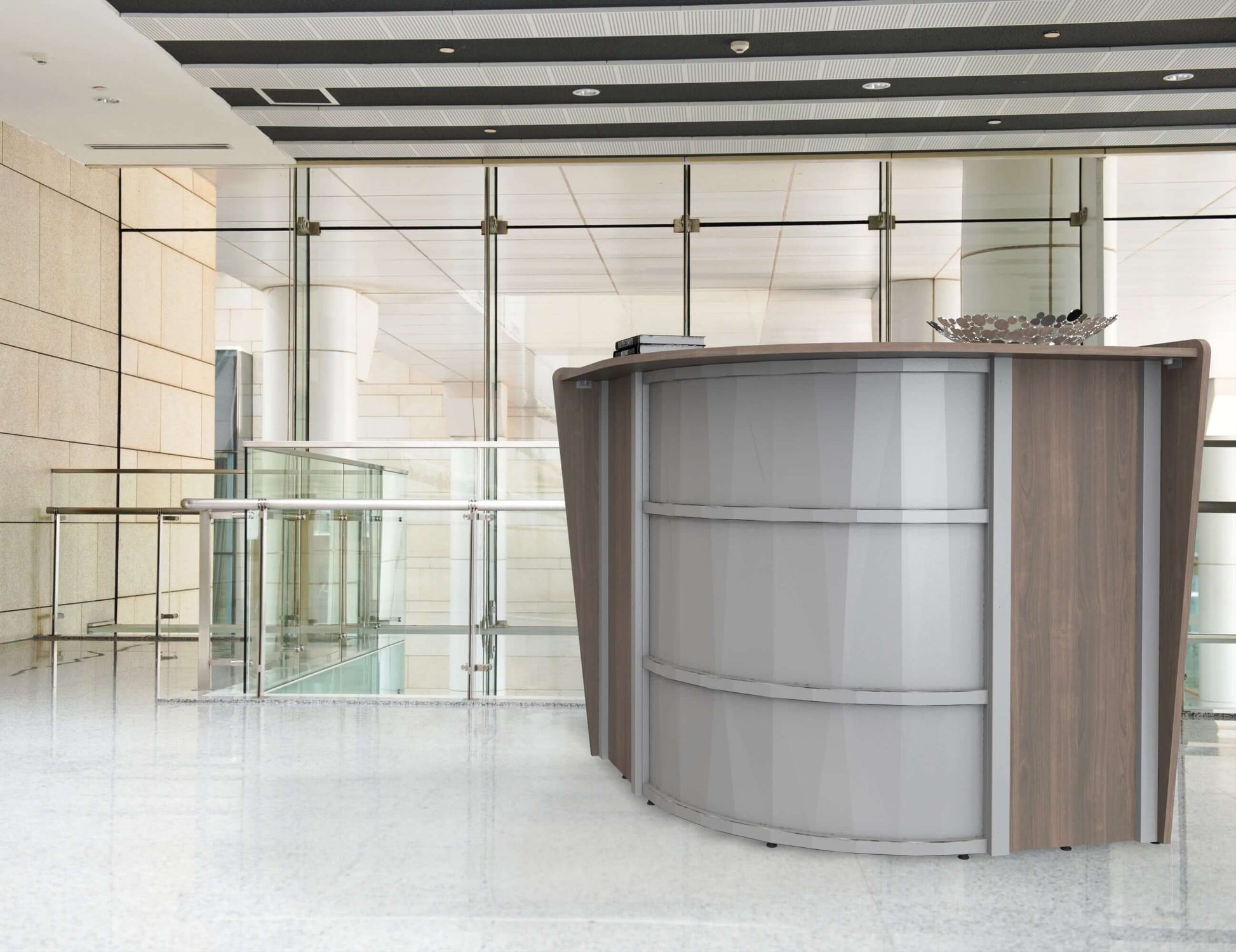 Linea Italia Corner Reception Desk Single Unit