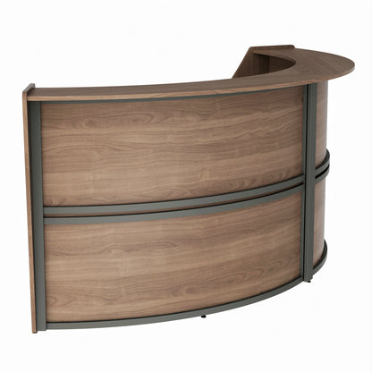 Linea Italia Curved Reception Desk with Counter 2 Units