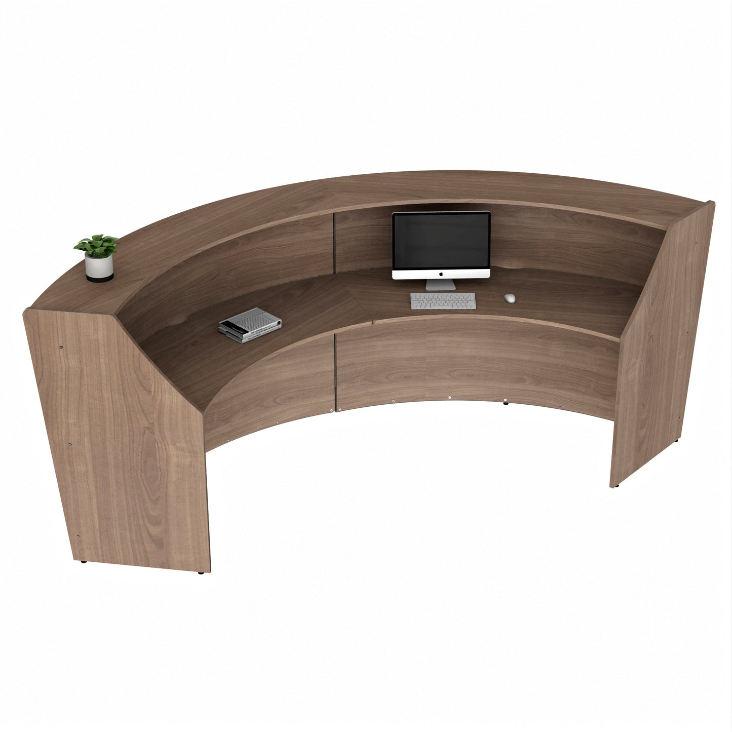 Linea Italia Curved Reception Desk with Counter 2 Units