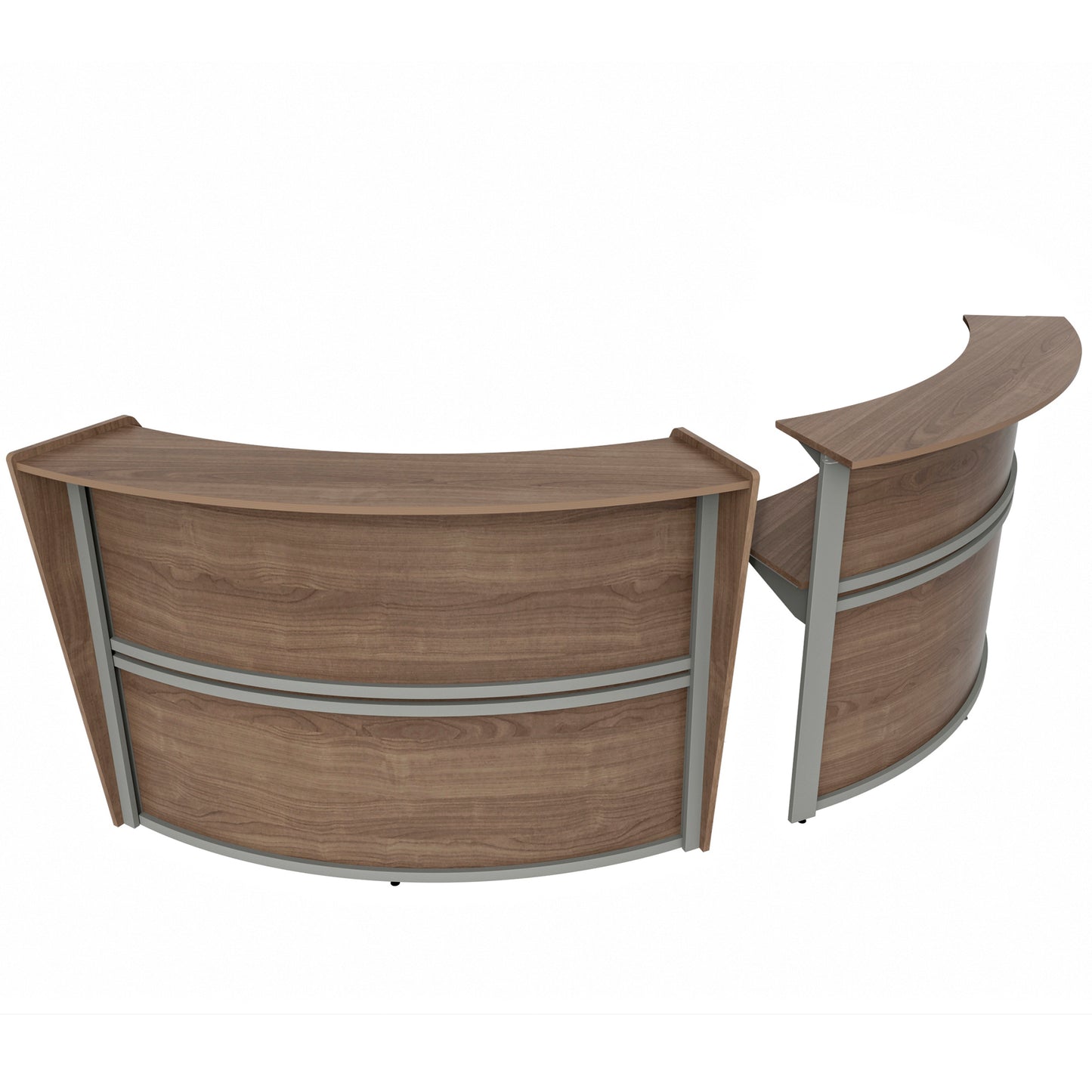 Linea Italia Curved Reception Desk with Counter 2 Units