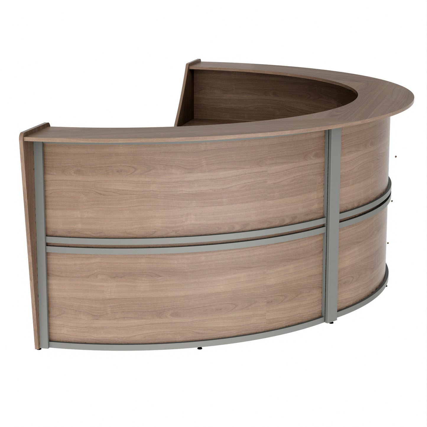 Linea Italia Curved Reception Desk with Counter 3 Units