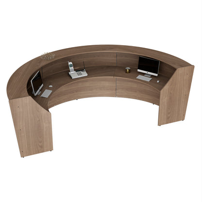 Linea Italia Curved Reception Desk with Counter 3 Units