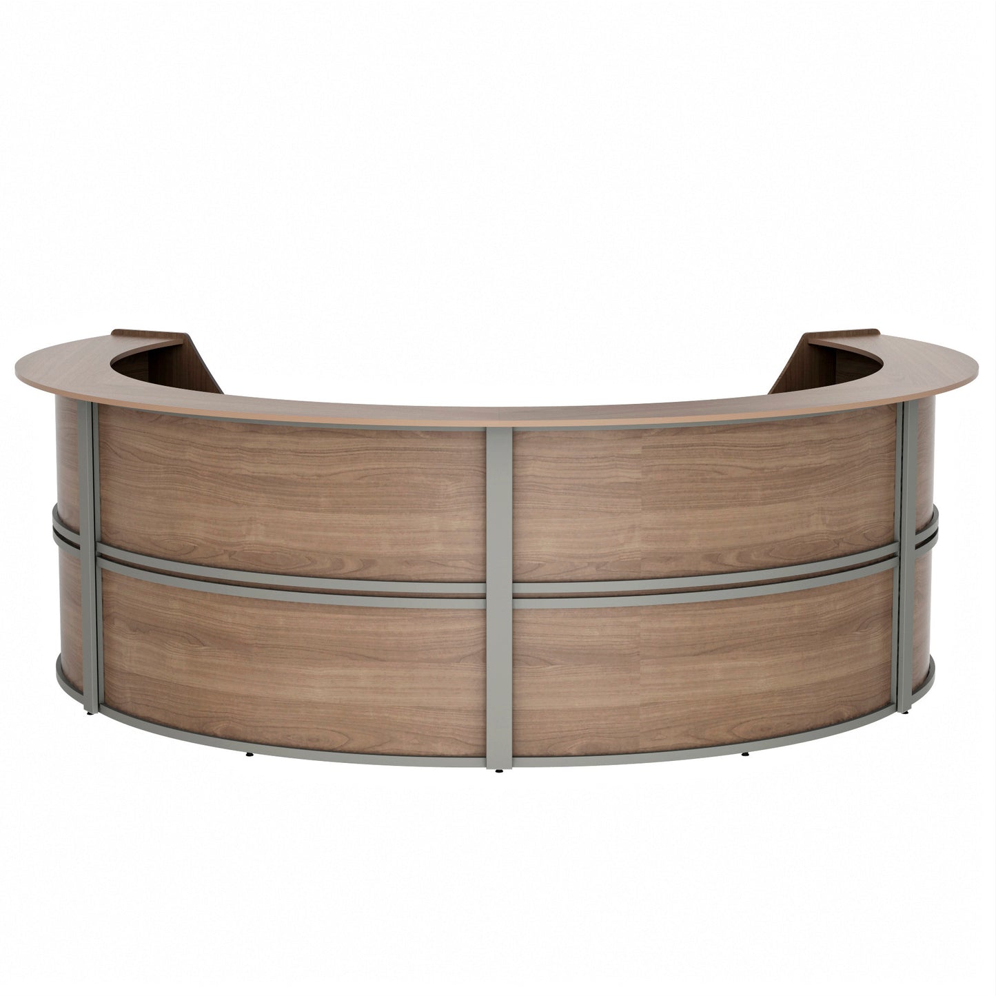 Linea Italia Curved Reception Desk with Counter 4 Units