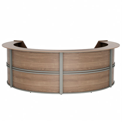 Linea Italia Curved Reception Desk with Counter 4 Units