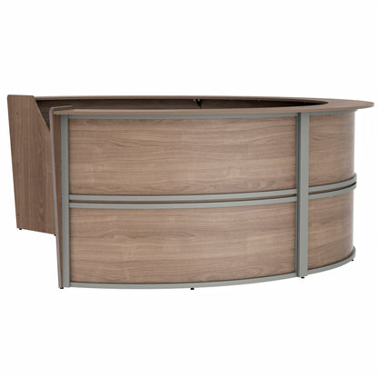 Linea Italia Curved Reception Desk with Counter 4 Units