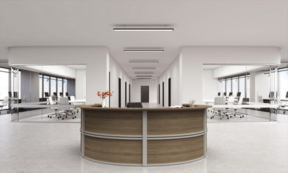 Linea Italia Curved Reception Desk with Counter 4 Units