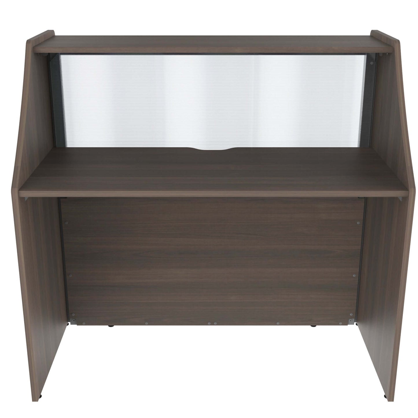 Linea Italia Straight Reception Desk with Polycarbonate Single Unit