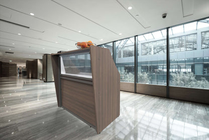 Linea Italia Straight Reception Desk with Polycarbonate Single Unit