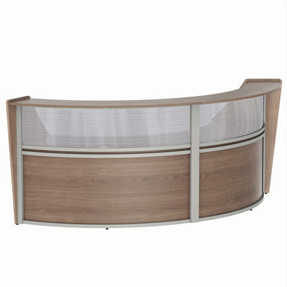 Linea Italia Curved Reception Desk with Polycarbonate 2 Units