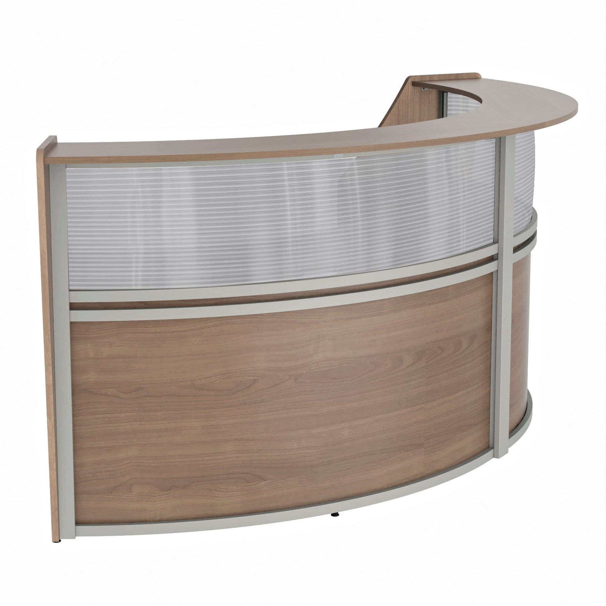 Linea Italia Curved Reception Desk with Polycarbonate 2 Units