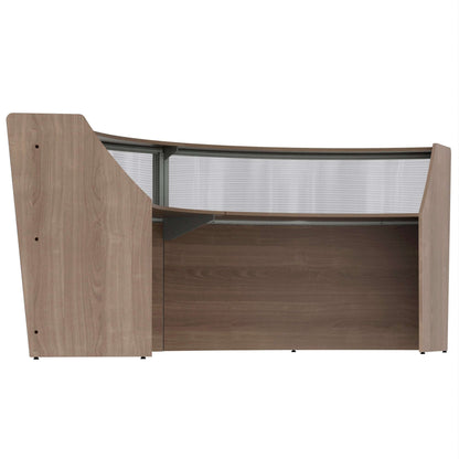 Linea Italia Curved Reception Desk with Polycarbonate 2 Units