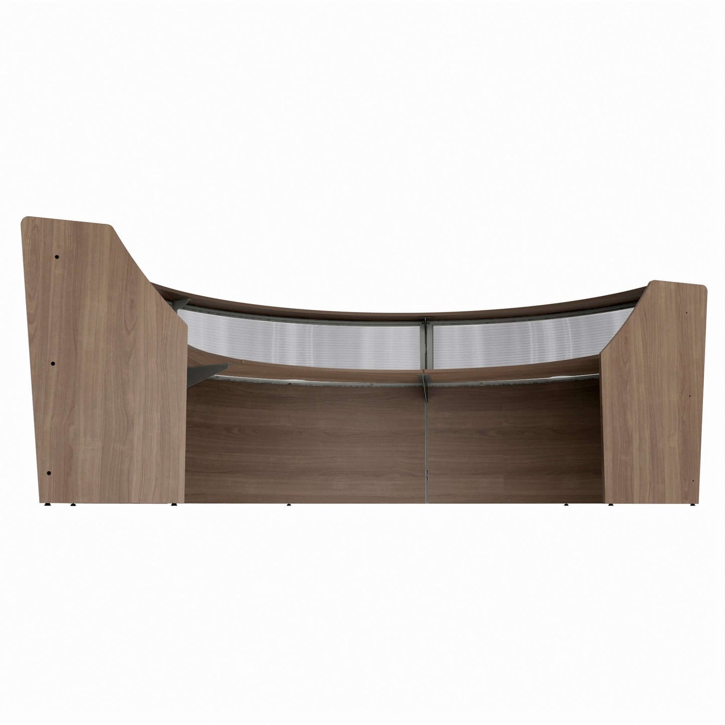 Linea Italia Curved Reception Desk with Polycarbonate 3 Units