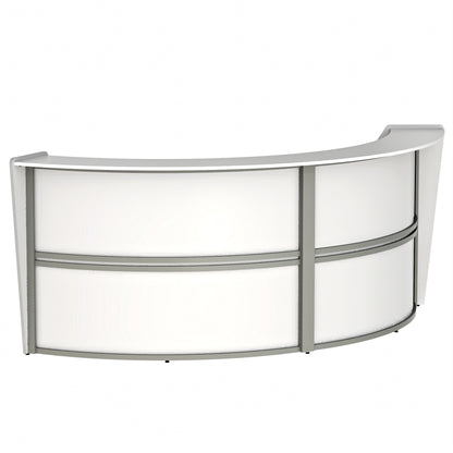 Linea Italia Curved Reception Desk with Counter 2 Units