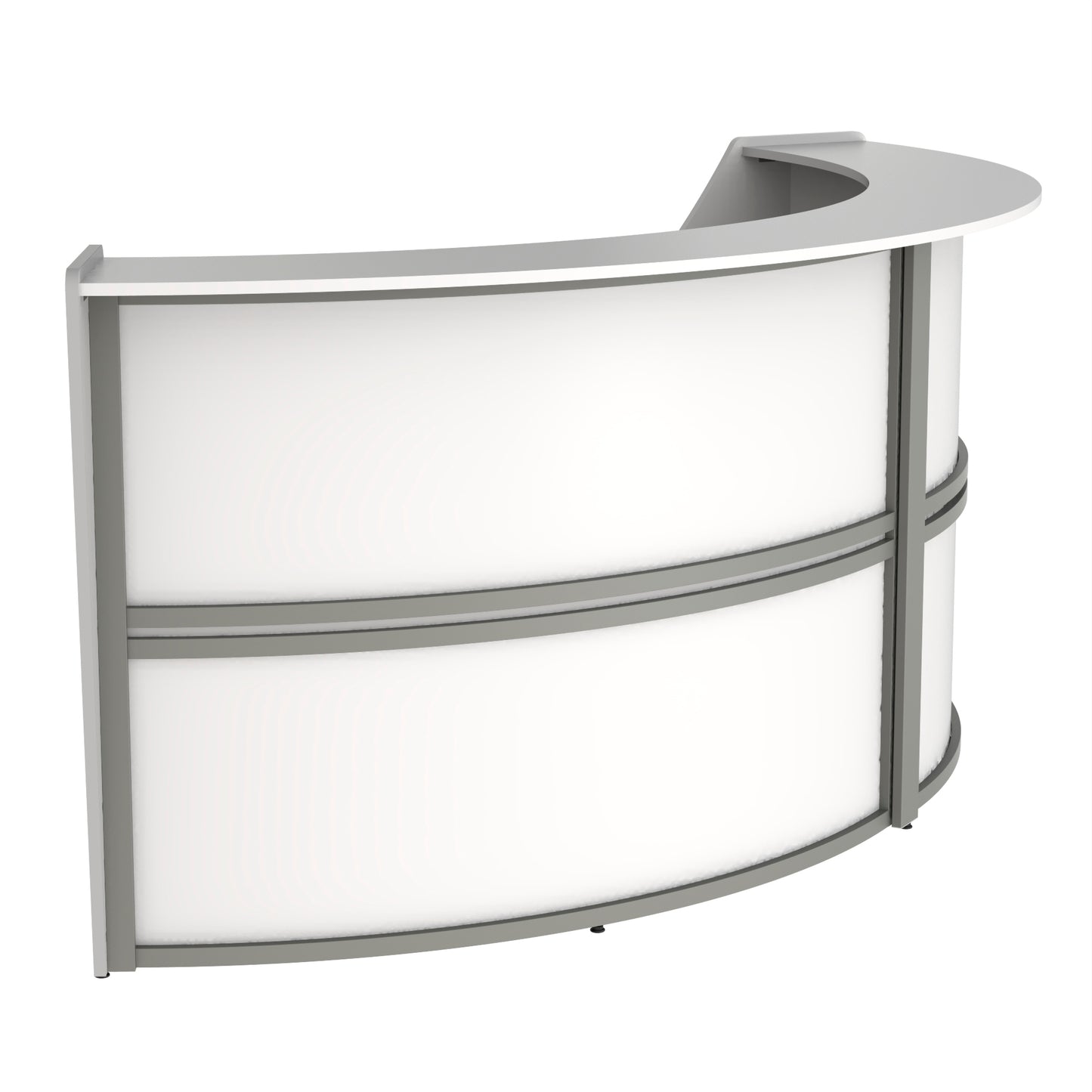 Linea Italia Curved Reception Desk with Counter 2 Units