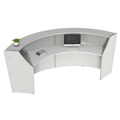 Linea Italia Curved Reception Desk with Counter 2 Units