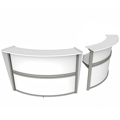 Linea Italia Curved Reception Desk with Counter 2 Units