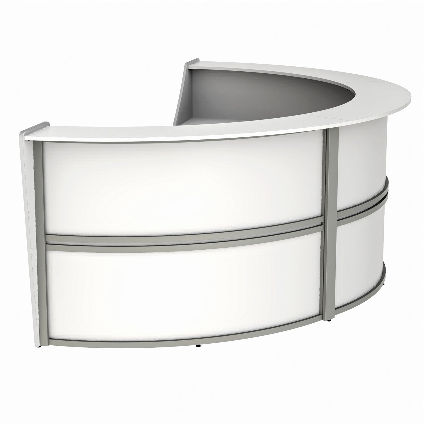 Linea Italia Curved Reception Desk with Counter 3 Units