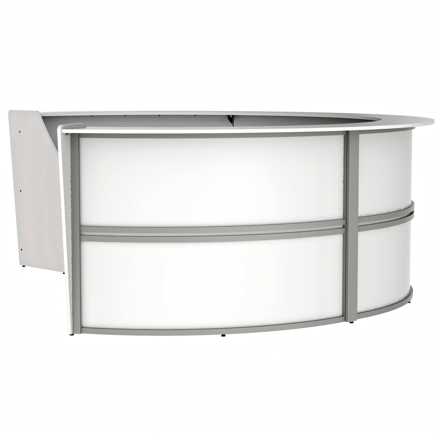 Linea Italia Curved Reception Desk with Counter 4 Units