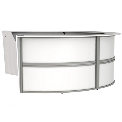 Linea Italia Curved Reception Desk with Counter 4 Units