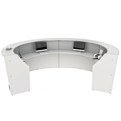 Linea Italia Curved Reception Desk with Counter 4 Units