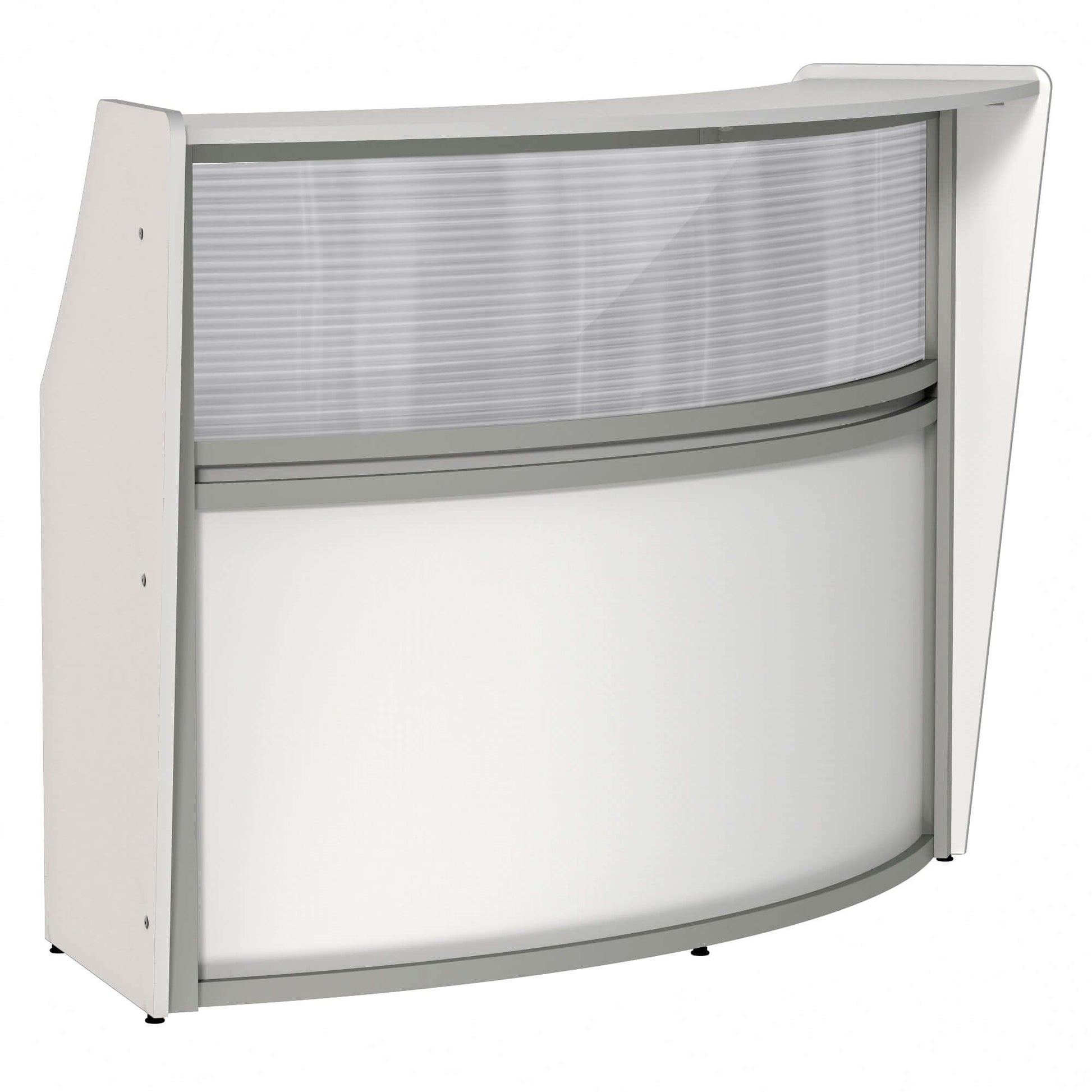 Linea Italia Curved Reception Desk with Polycarbonate Single Unit