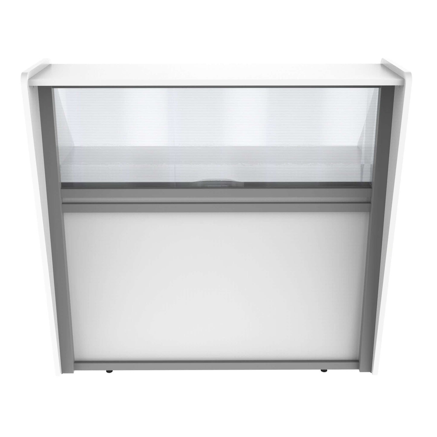 Linea Italia Straight Reception Desk with Polycarbonate Single Unit