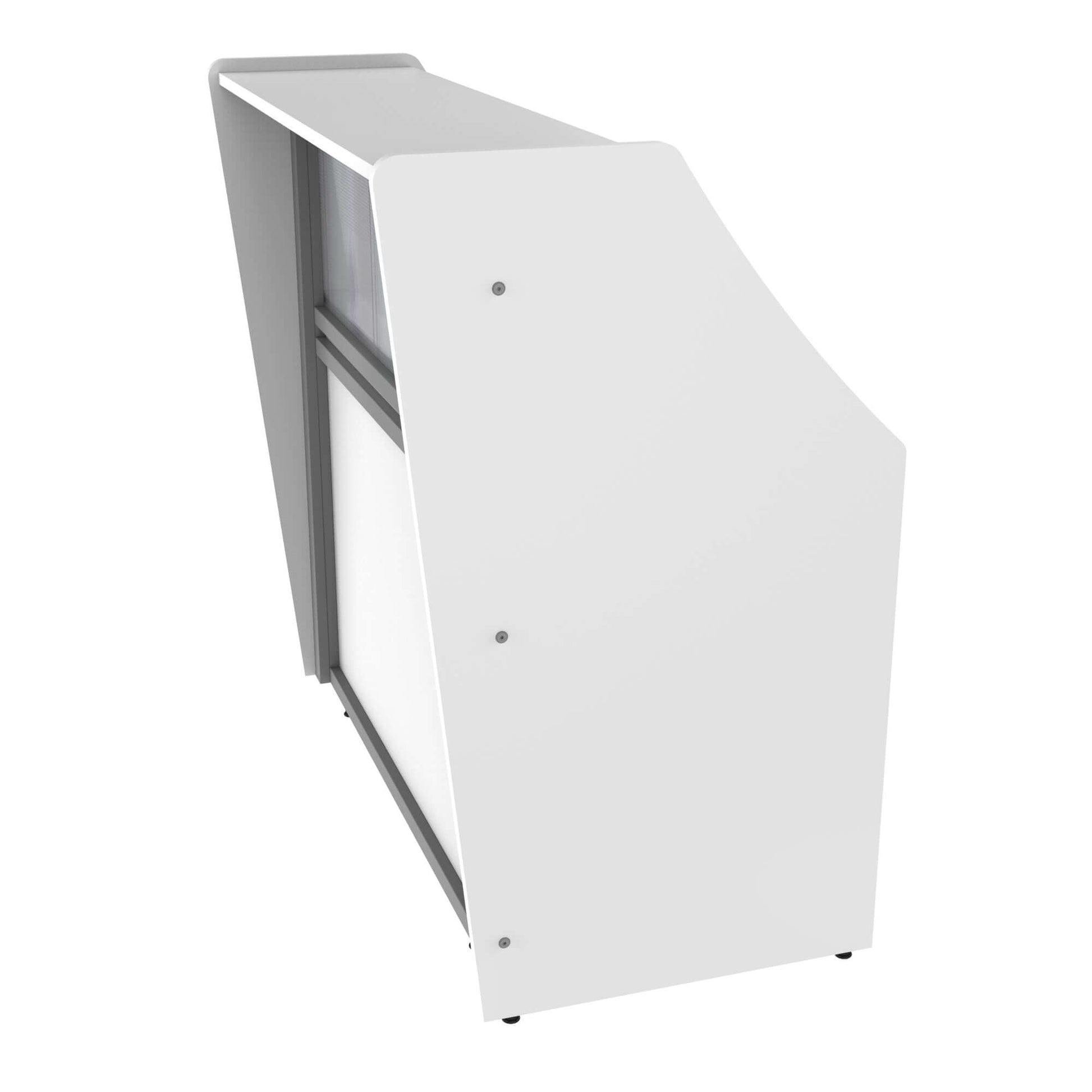 Linea Italia Straight Reception Desk with Polycarbonate Single Unit