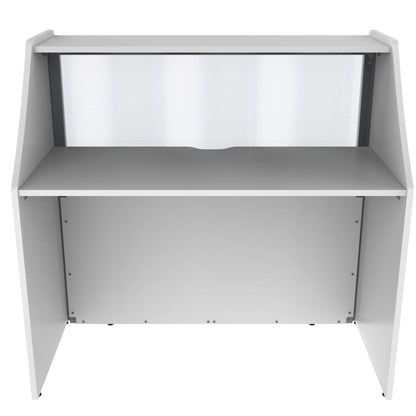 Linea Italia Straight Reception Desk with Polycarbonate Single Unit