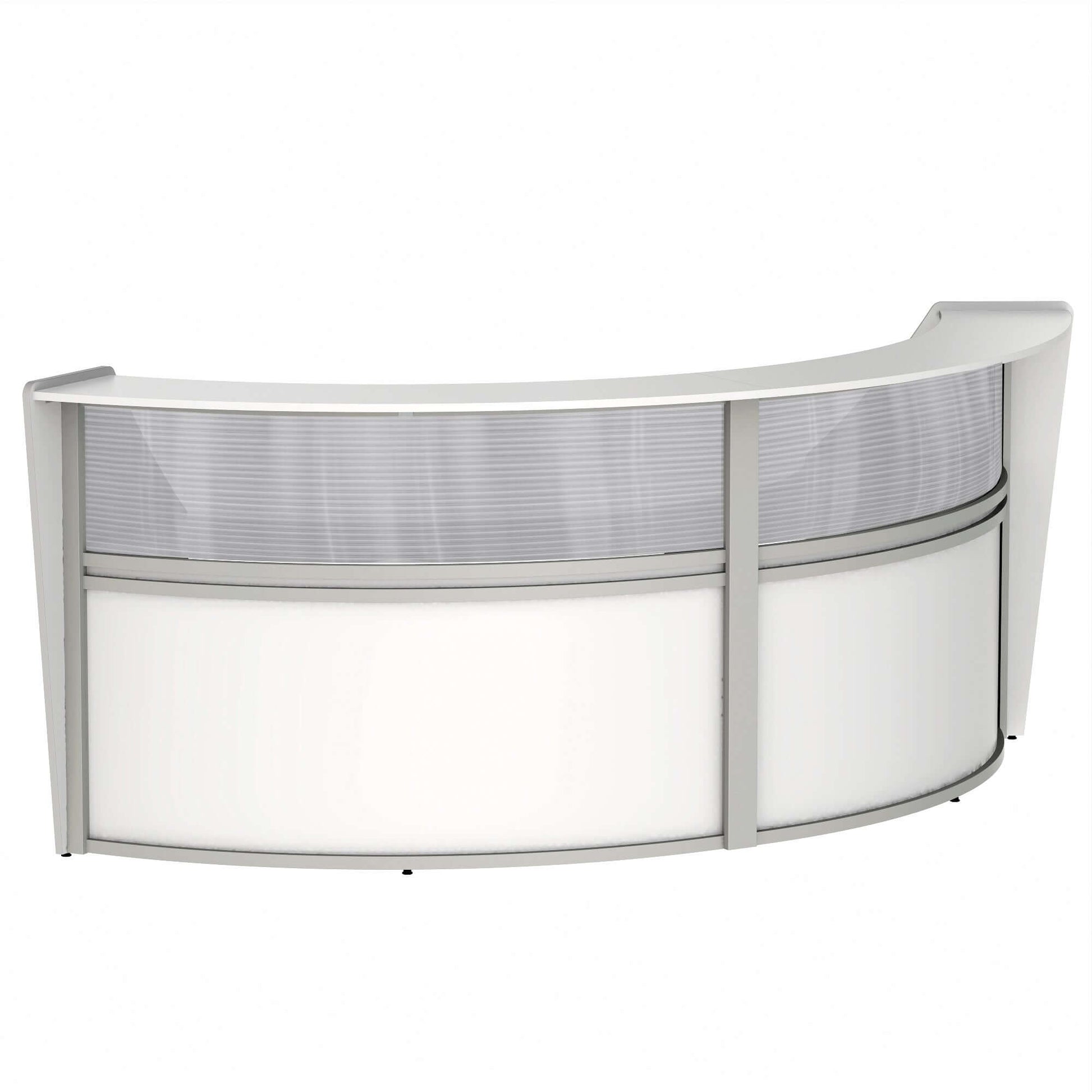 Linea Italia Curved Reception Desk with Polycarbonate 2 Units