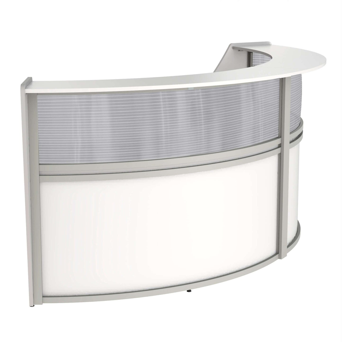 Linea Italia Curved Reception Desk with Polycarbonate 2 Units