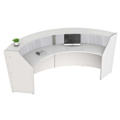 Linea Italia Curved Reception Desk with Polycarbonate 2 Units