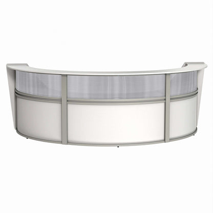 Linea Italia Curved Reception Desk with Polycarbonate 3 Units