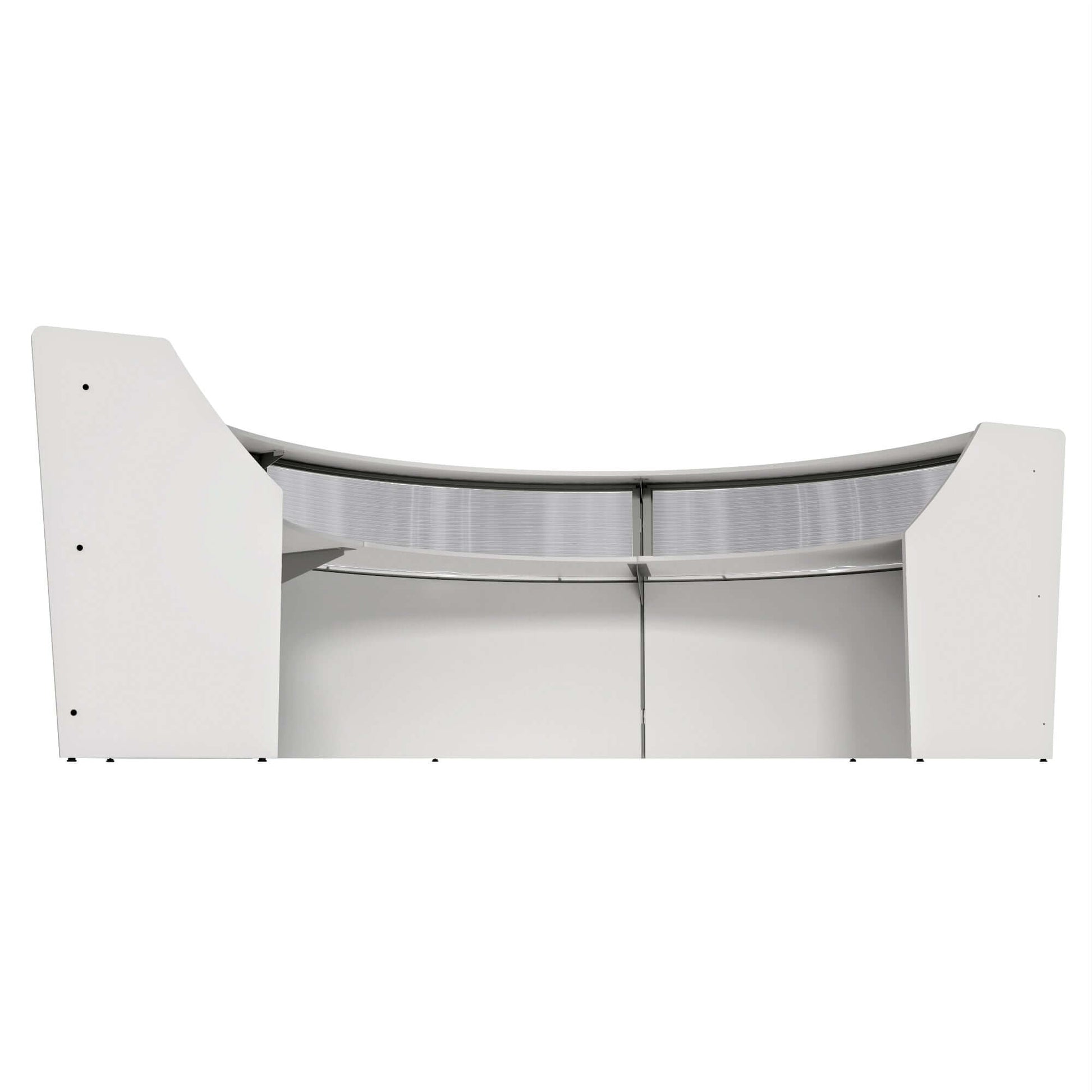 Linea Italia Curved Reception Desk with Polycarbonate 3 Units