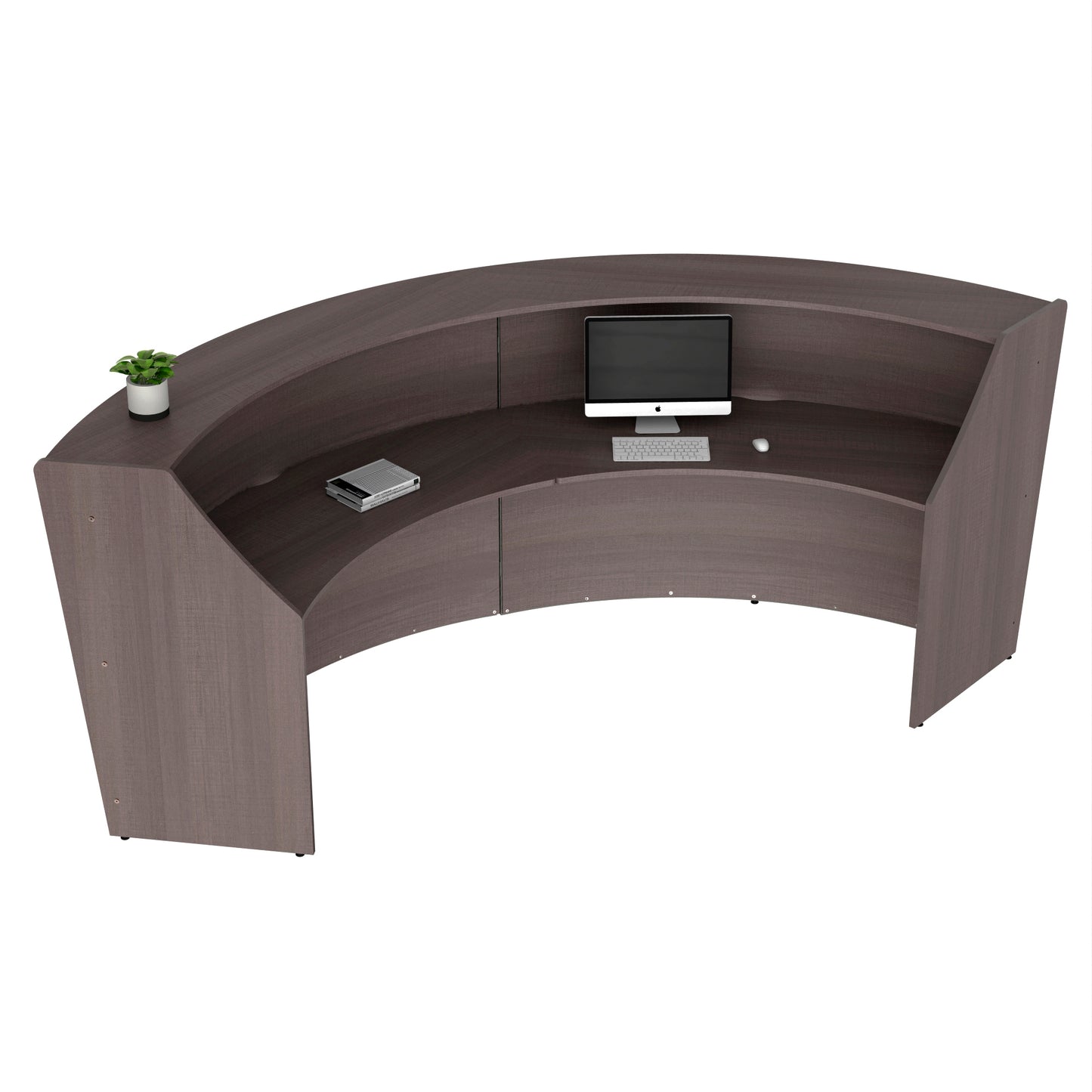 Linea Italia Curved Reception Desk with Counter 2 Units