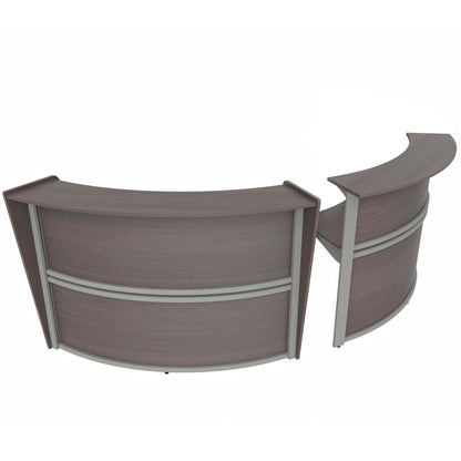 Linea Italia Curved Reception Desk with Counter 2 Units