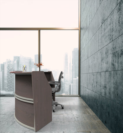 Linea Italia Curved Reception Desk with Counter 2 Units